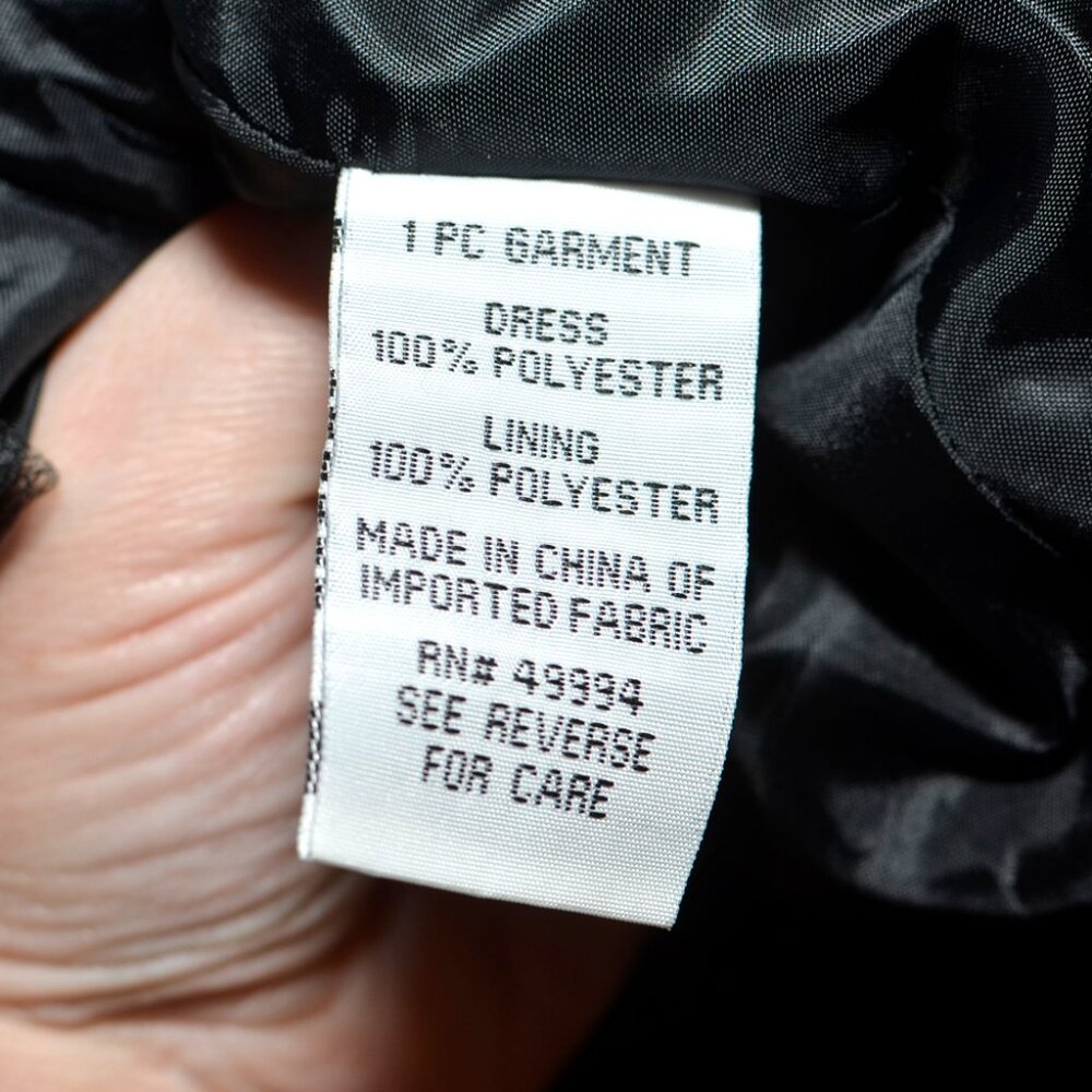 Plus Size 20W R&M Richards Black Mesh Over Nude Cocktail Party Full Skirt Dress - Picture 8 of 16